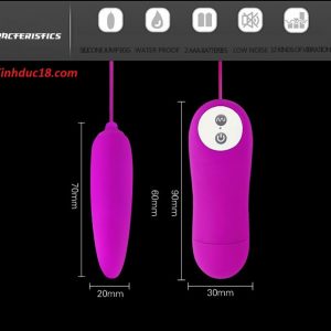 Trứng rung silicon mềm mịn Prettylove 1 đầu 3