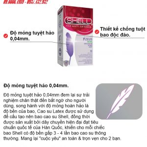 Bao cao su Shell Zeus siêu mỏng 0.04