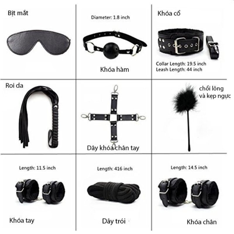 bo do choi bao dam 9 mon bondage black 0