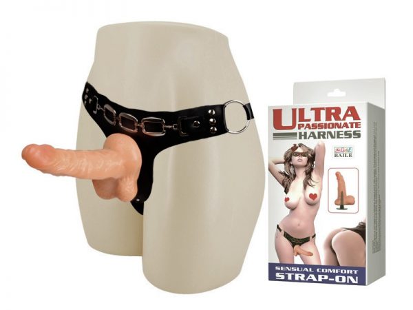 Dương vật giả có dây đeo Ultra đặc ruột không rung cho les