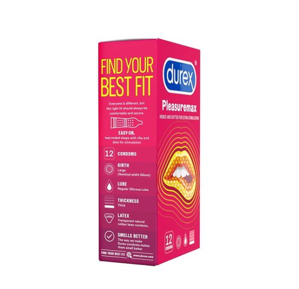 bao cao su durex pleasuremax gan gai size 56mm 1