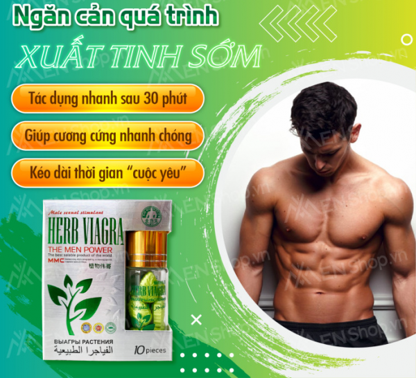 Thảo Dược Cường Dương Herb Viagra 6800mg Trị Xuất Tinh Sớm