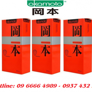 Bao Cao Su Okamoto Siêu Mỏng Hương Dâu 2