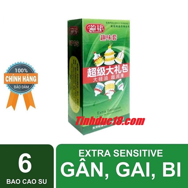 bao cao su gan gai extra sensitive 7