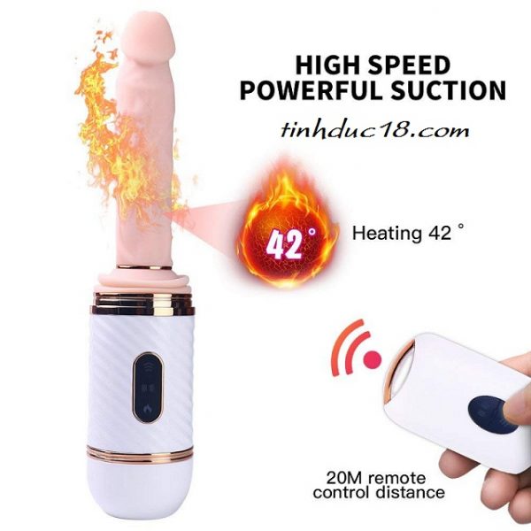Dương Vật Giả Thủ Dâm Nữ Có Đế Rung Thụt Cyclone Fire
