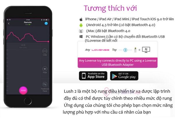 trung rung lovense lush 2 bluetooth dieu khien bang dien thoai 4
