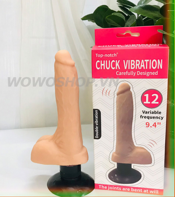 Dương Vật Giả Gắn Tường Chuck Vibration Mềm Dẻo