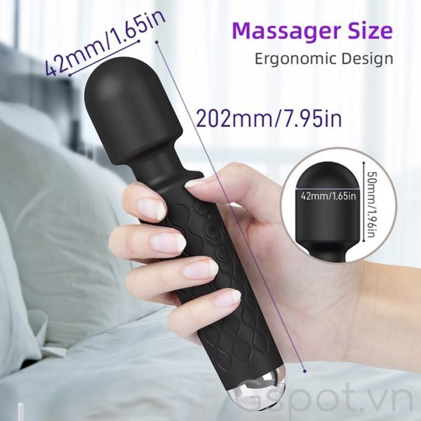 Chày Magic Wand kích thích âm đạo rung 20 chế độ
