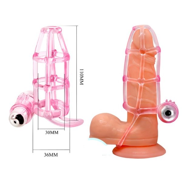 Bao Cao Su Đôn Dên Silicone Lưới Có Rung