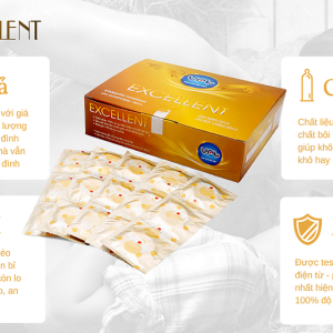 bao cao su gia dinh excellent hop 144 chiec chinh hang 1