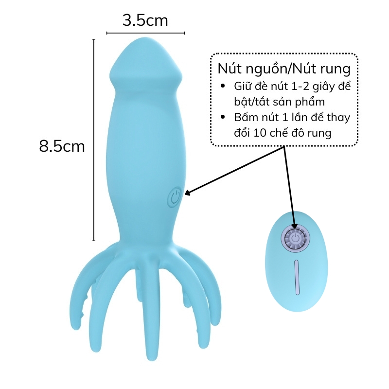 trung rung bach tuoc octopus dieu khien tu xa rung 10 che do 0