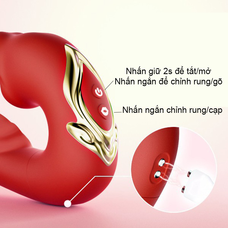 Dương Vật Giả Rung Móc Bú Mút 4 in 1 Siêu Đa Năng - Hình ảnh 2