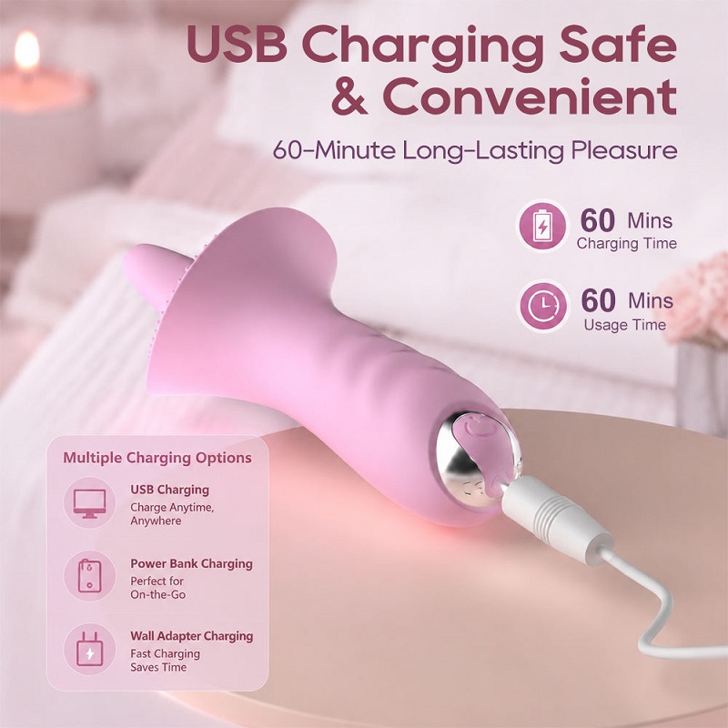 Lưỡi Liếm Gai Vibrating Cunnilingus Massage Điểm G Nữ - Hình ảnh 4