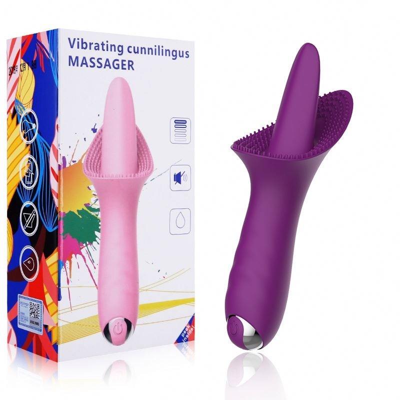 Lưỡi Liếm Gai Vibrating Cunnilingus Massage Điểm G Nữ