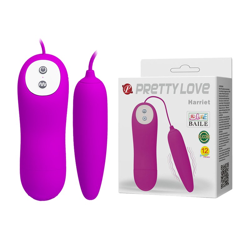 Trứng Rung Pretty Love Harriet 1 Đầu Rung 12 Chế Độ