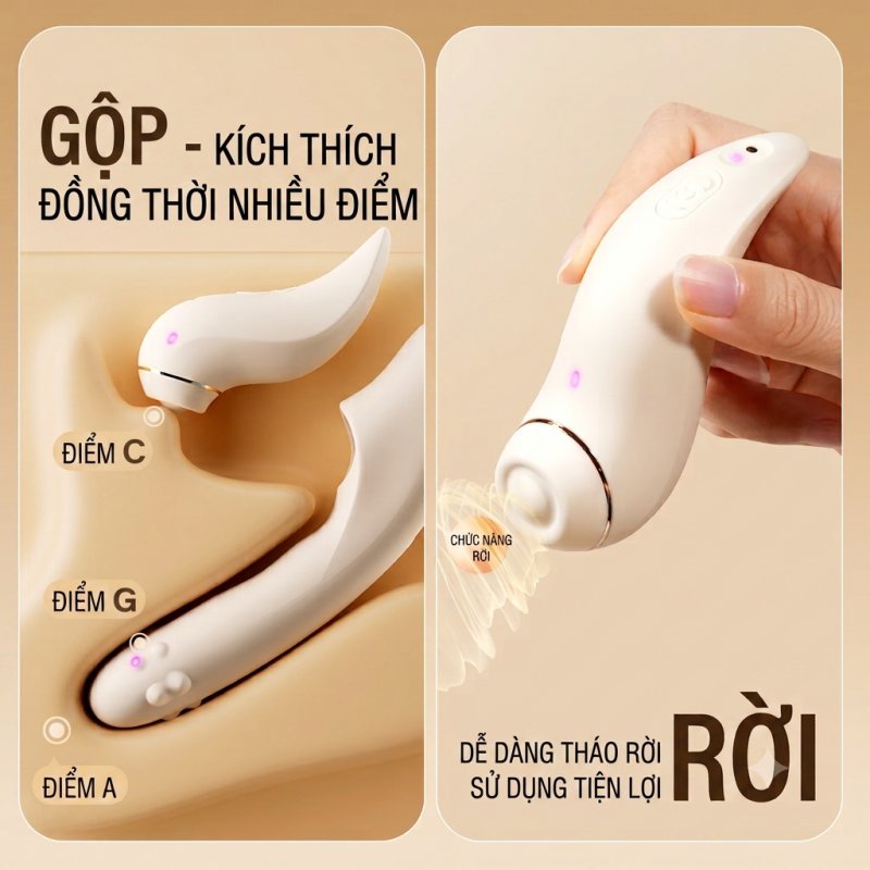 Dương Vật Giả Svakom Fatima Plus Bi Xoay Rung Hút Điều Khiển Qua App - Hình ảnh 15