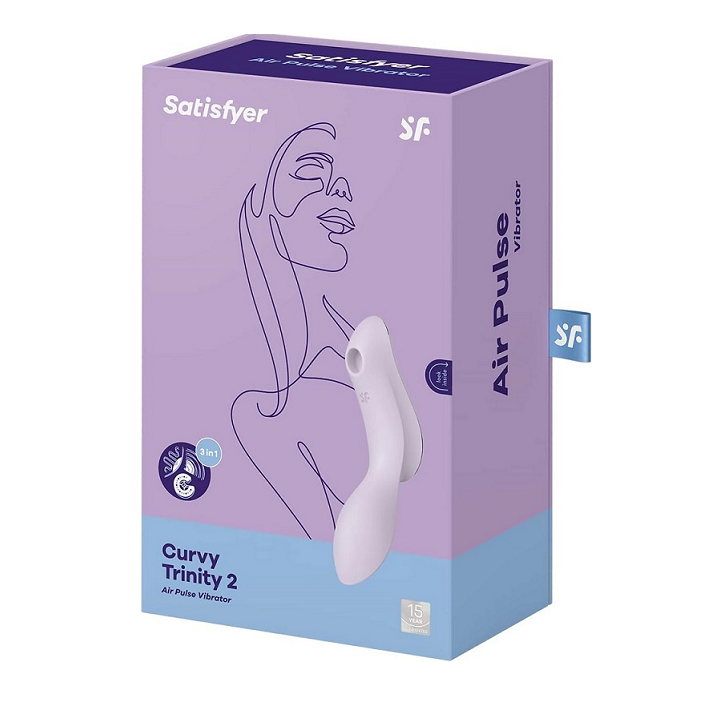 Máy Rung Satisfyer Curvy Trinity 2 Kích Thích Điểm G Sóng Áp Suất Clitoris Cao Cấp