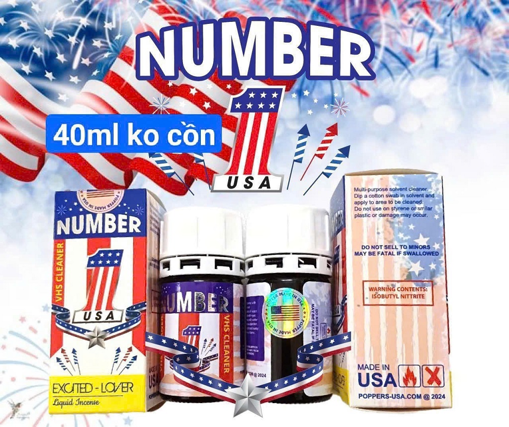 Popper Number 1 USA 40ml Tăng Hưng Phấn Không Cồn