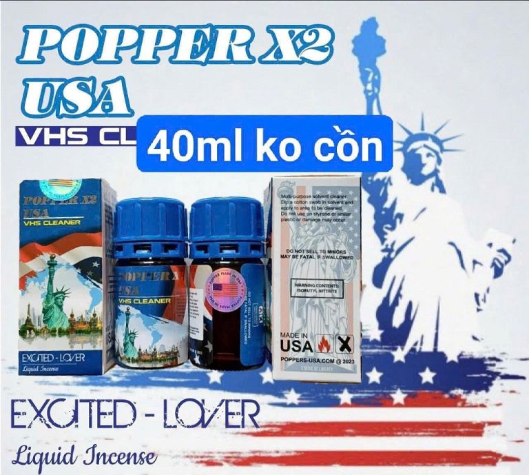 Popper X2 USA Excited Lover 30ml Tăng Hưng Phấn Không Cồn